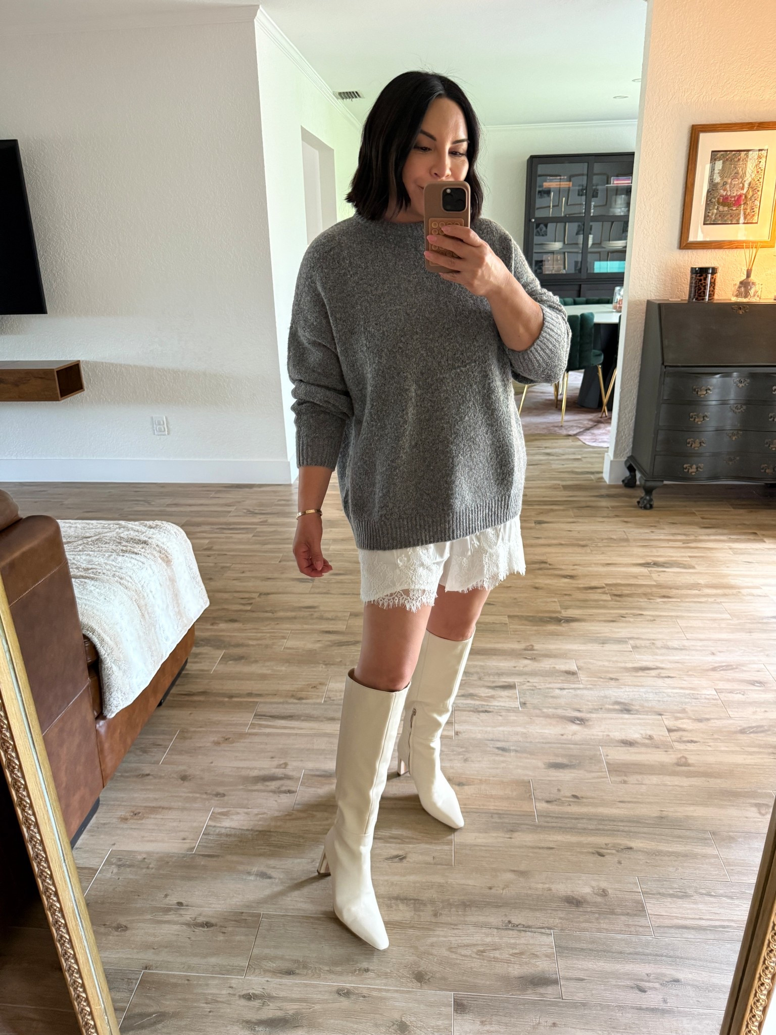 #laceshorts #sweater 

#LTKFindsUnder100 #LTKStyleTip #LTKFindsUnder50