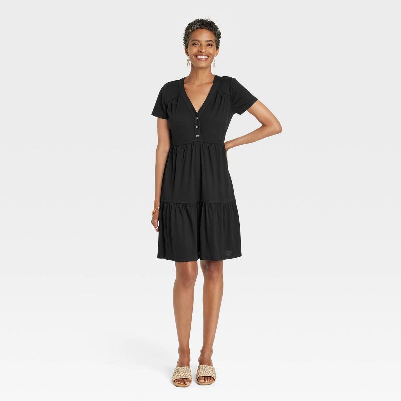 Women's Flutter Short Sleeve Knit A-Line Dress - Knox Rose™ | Target