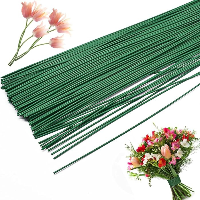 200 PCS 22 Gauge Floral Stem Wire Flower Arrangements and DIY Crafts,Dark Green,Floral Wire for F... | Amazon (US)