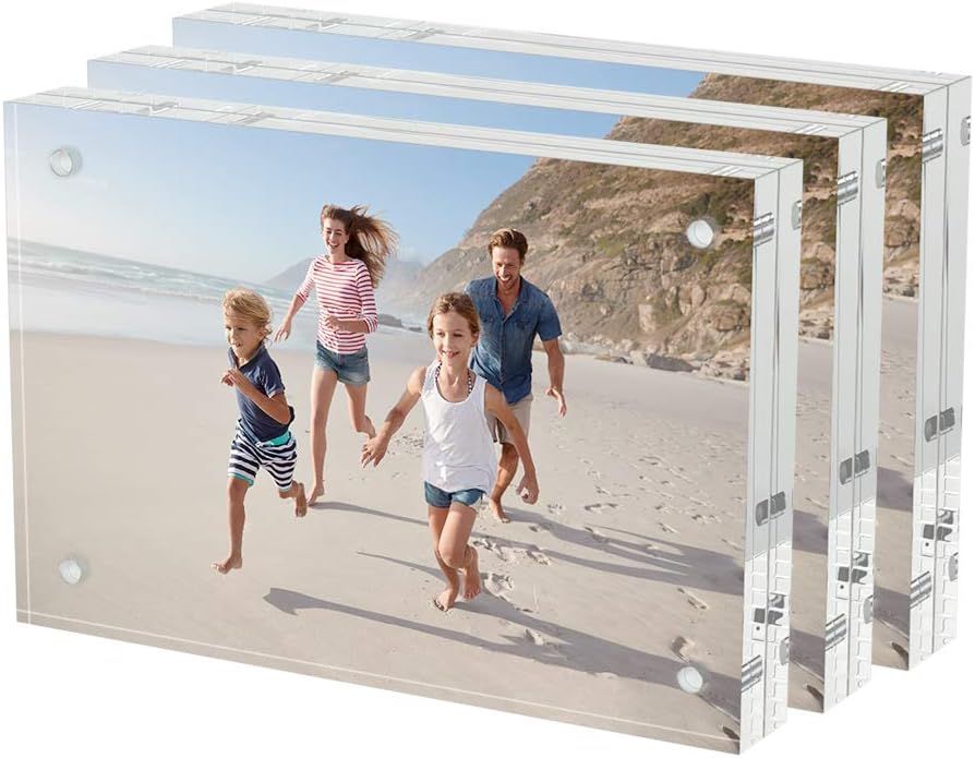 AITEE Acrylic Picture Frame 4x6，Clear Double-Sided Photo Frame，Magnetic Photo Frames Desktop ... | Amazon (US)