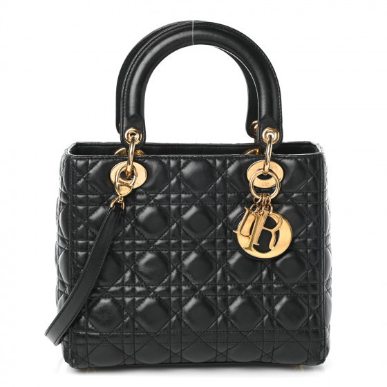 CHRISTIAN DIOR

Lambskin Cannage Medium Lady Dior Black | Fashionphile