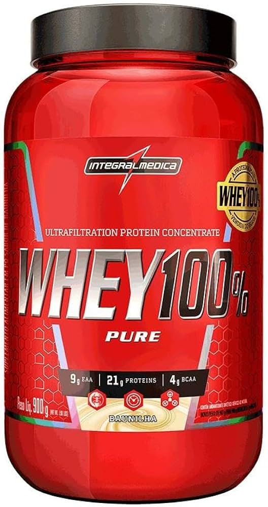 Proteína Concentrada IntegralmedicaWhey 100% Pure Baunilha 900g Pote | Amazon (BR)