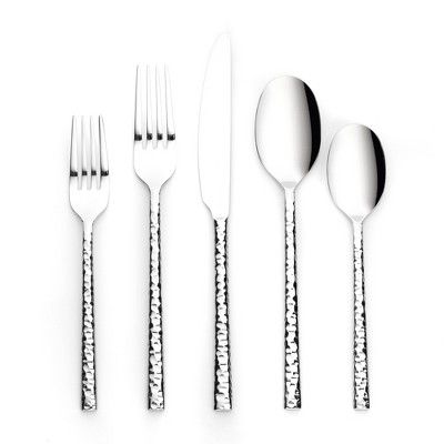 20pc Stainless Steel Marsio Hammered Silverware Set - Project 62™ | Target