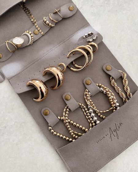 Jewelry travel bag, 14k gold filled jewelry, beaded bracelets, StylinByAylin 

#LTKSeasonal #LTKstyletip #LTKunder100