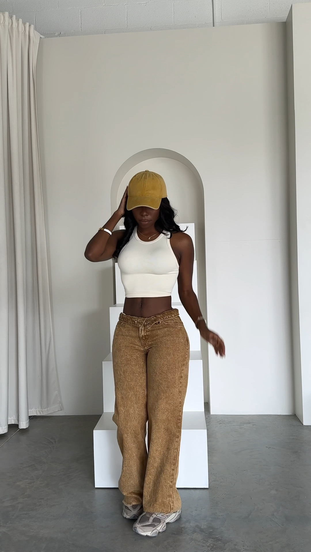 We got the mustard yellow, beige and brown. All items I can find will be tagged below. The jeans are from fashion nova. 

#LTKstyletip