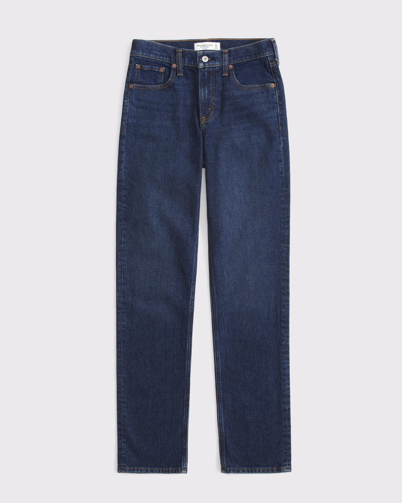 Women's Mid Rise 90s Straight Jean | Women's Bottoms | Abercrombie.com | Abercrombie & Fitch (US)
