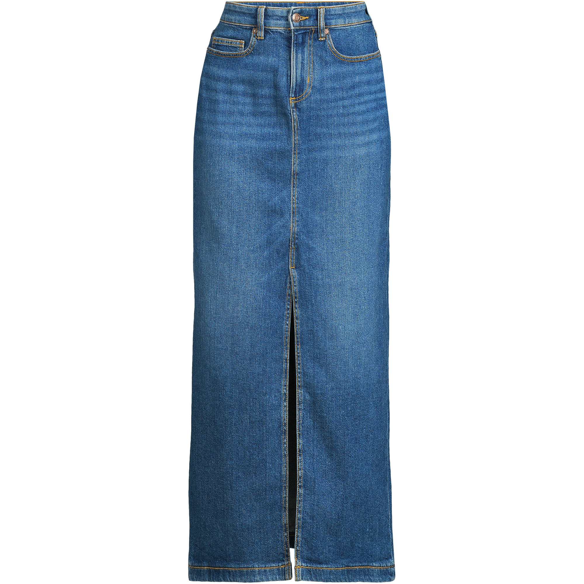 Women's Soft Denim Maxi Skirt | Lands' End (US)