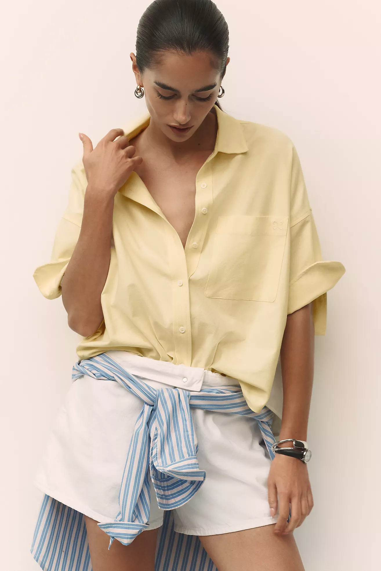 AGOLDE Parker Denim Long Shorts | Anthropologie (US)