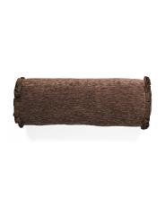 7X20 Velvet Chenille Ruffle Bolster Pillow, Polyester | TJ Maxx