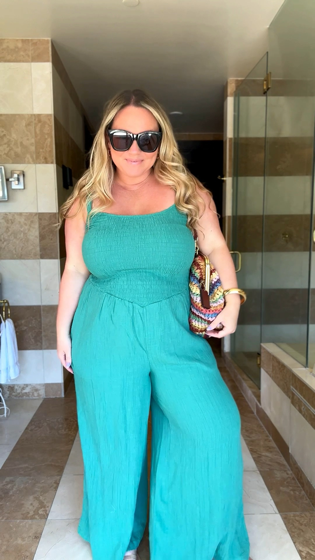 @American Eagle Outfitters jumpsuit size large 
Love this for a casual easy summer outfit! Took this on our staycation and it’s easy to throw on and go! 
It has button adjusters on the strap! 

Summer outfit, petite style, resort wear, summer style, jumpsuit, summer trends, travel style, American Eagle, vacation outfit, midsize style, coach bag, summer bag

#LTKTravel #LTKPetite #LTKMidsize