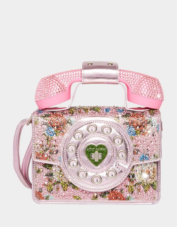 KITSCH GIMME A RING PHONE BAG PINK | Betsey Johnson
