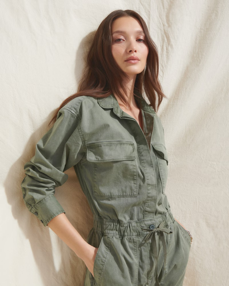 Long-Sleeve Utility Jumpsuit | Abercrombie & Fitch (US)