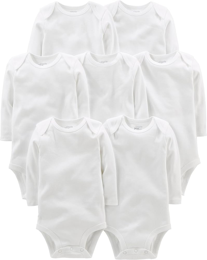 Simple Joys by Carter's unisex-baby 7-pack Long Sleeve Bodysuit | Amazon (US)