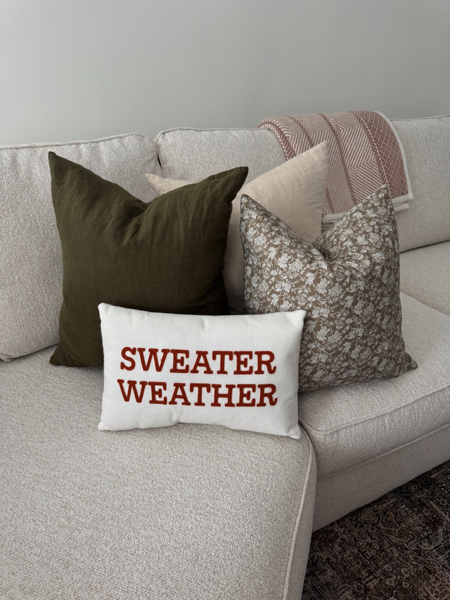 Sweater weather pillow finds for your home, bring a little humor into your living room this Autumn season. 

#LTKFindsUnder50 #LTKSeasonal #LTKHome