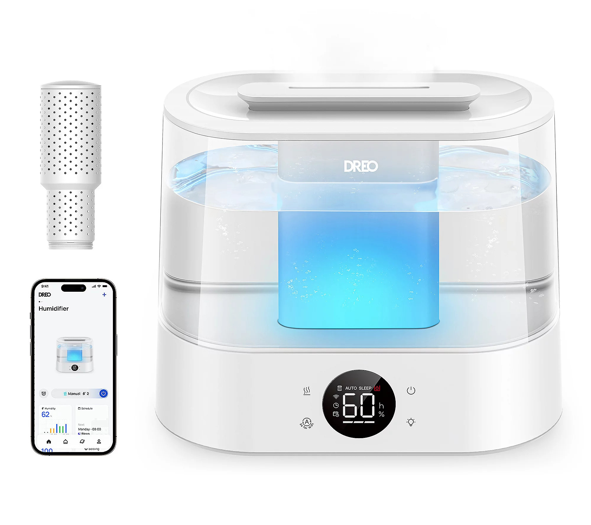 DREO 4 Liter Top Fill Smart Humidifier with Coo l Mist | QVC