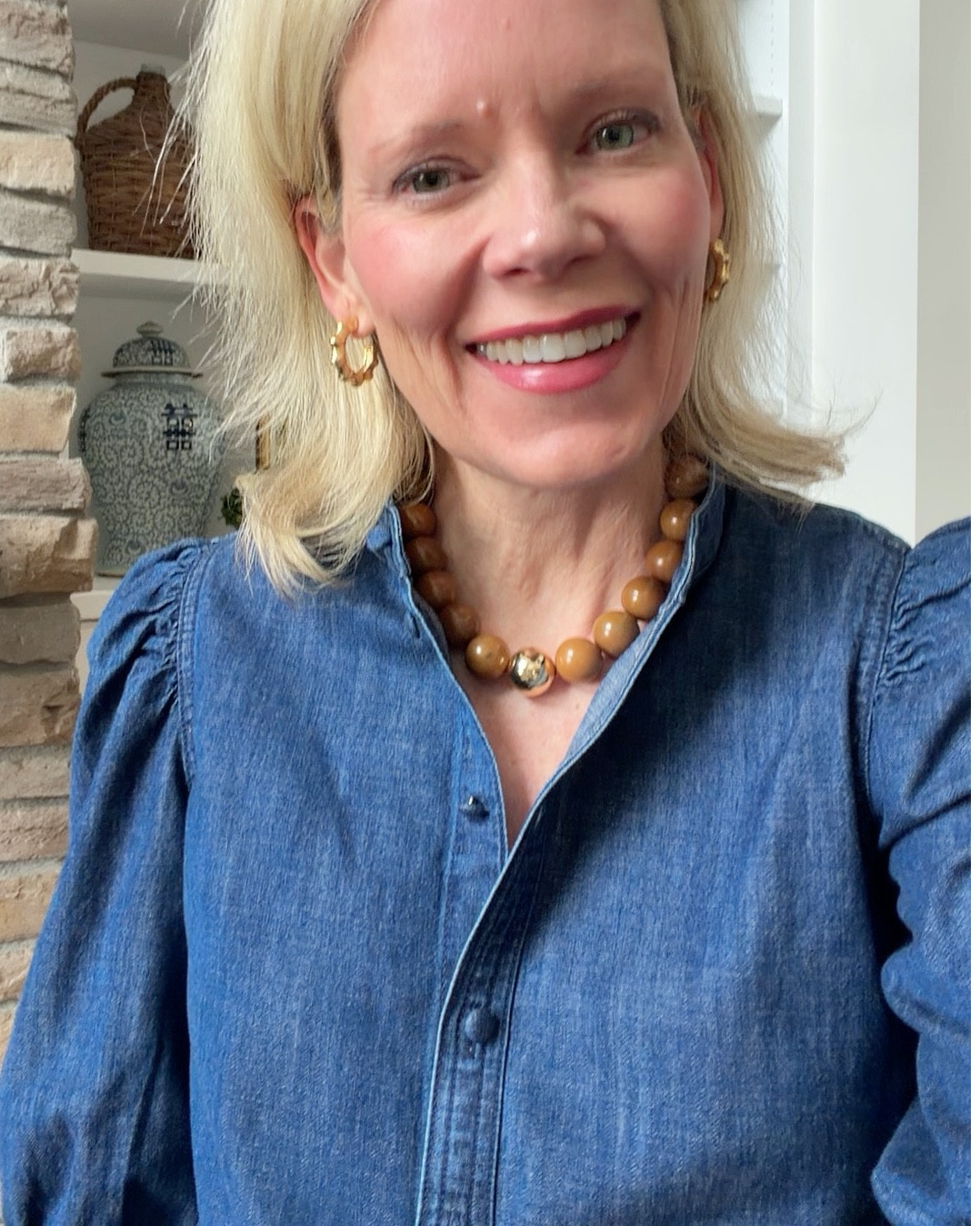 OOTD!  Denim on denim with some fun accessories. Bought my regular size 4 in the denim top and 26 and the jeans. Also bought my regular size and the sneakers. ￼￼

#LTKdayinmylife #LTKootd #LTKvlog