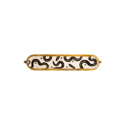 Zsa Zsa Zsu Lakri Oval Mango Tree Tray Curated Decor in Black at Nordstrom | Nordstrom