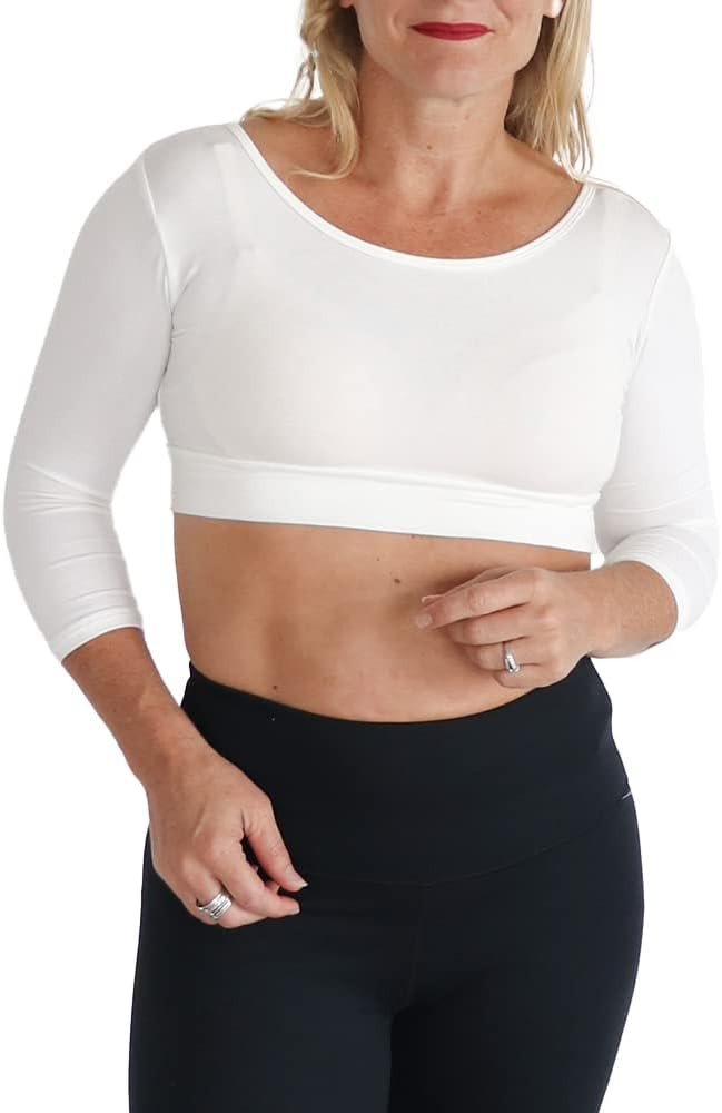 HALFTEE 3/4 Sleeve Layering Tee | Demi Cami for Women & Teens | Cute Crop Top | XS-6X | Amazon (US)