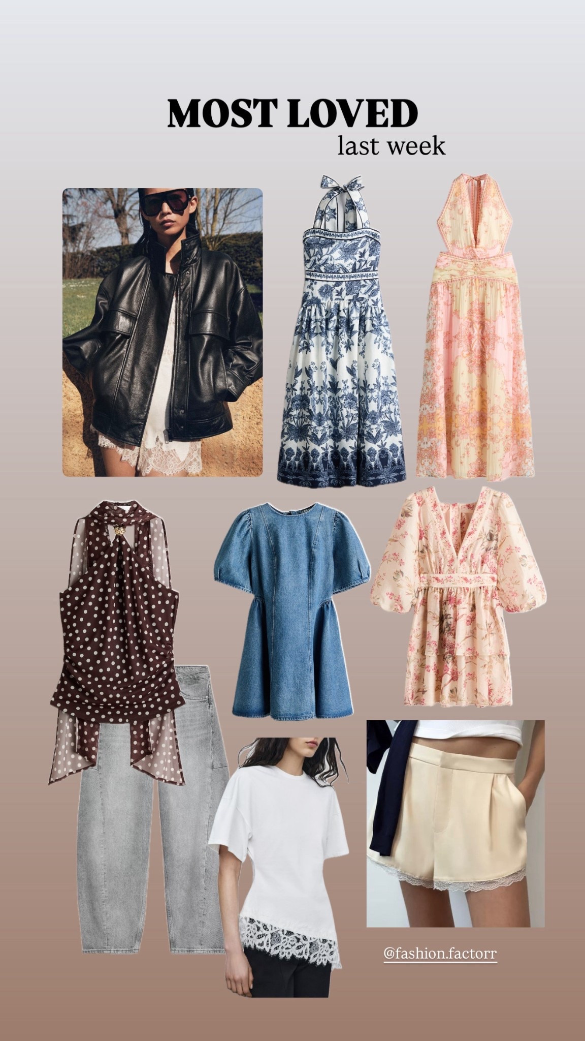 Most loved by you - bestsellers 🩷

Spring outfits, zara new in, h&m, mango, cos, Flared skirt denim dress, halter neck misi dress, maxi dress, zw collection jeans, mesh halter neck polka dot top, linen blend dress, faux leather jacket, satin lace shorts, spring trends, transitional outfit, elevated basic, neutral, ootd

#LTKU #LTKSeasonal #LTKootd