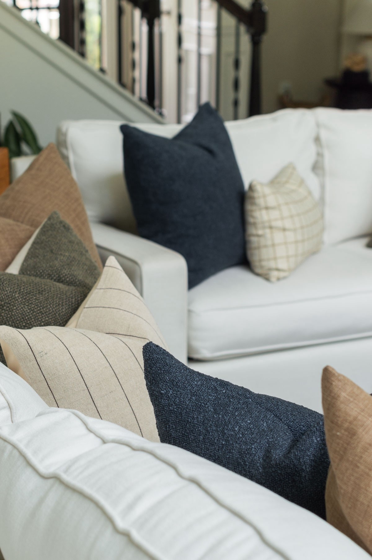 I just incorporated some new deep blue pillows to my living room decor. They come in tons of colors and I love the boucle fabric. I also added new striped pillows, which go great with the existing green and copper pillows. home decor living room decor fall decor pottery barn sofa Wayfair find sofa pillows 

#LTKFindsUnder50 #LTKSeasonal #LTKHome