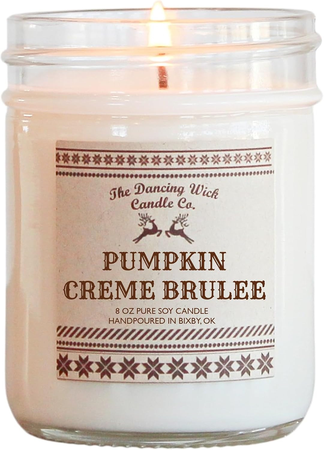 Pumpkin Creme Brulee Soy Candle, Cinnamon Maple Vanilla & Caramel, 8 oz Jar | Amazon (US)