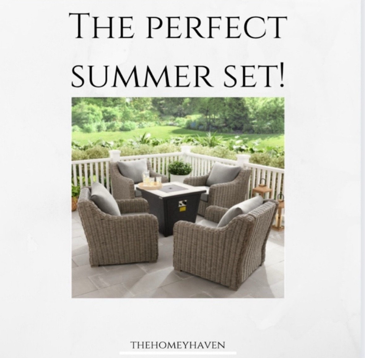 I love this set! Comes with the fire pit center! Something different and a great place for the family to gather around from morning to night!


Outdoor furniture
Patio furniture
Walmart home
Walmart outdoors
Walmart fashion
Poolside 
Family
Summer fun
Front porch 
S’more’s
Family game night
Outdoor patio set 
Furniture set 
Entertaining 
Outdoor entertaining
Outdoor rug
Outdoor trees 
Faux trees
Walmart finds 
Spring finds
Amazon home
Target home
Walmart home
Adorable luxury 
Quiet luxury 
Affordable outdoor furniture
Kids
Family
Friends 
Moms night 

#LTKSeasonal #LTKFamily #LTKHome

#LTKdayinmylife #LTKHome #LTKSeasonal