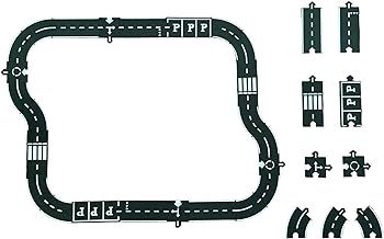 Flexible Car Track 24 Pieces - Rubber Roads for Kids - Puzzle Track Car Play Set | Amazon (US)
