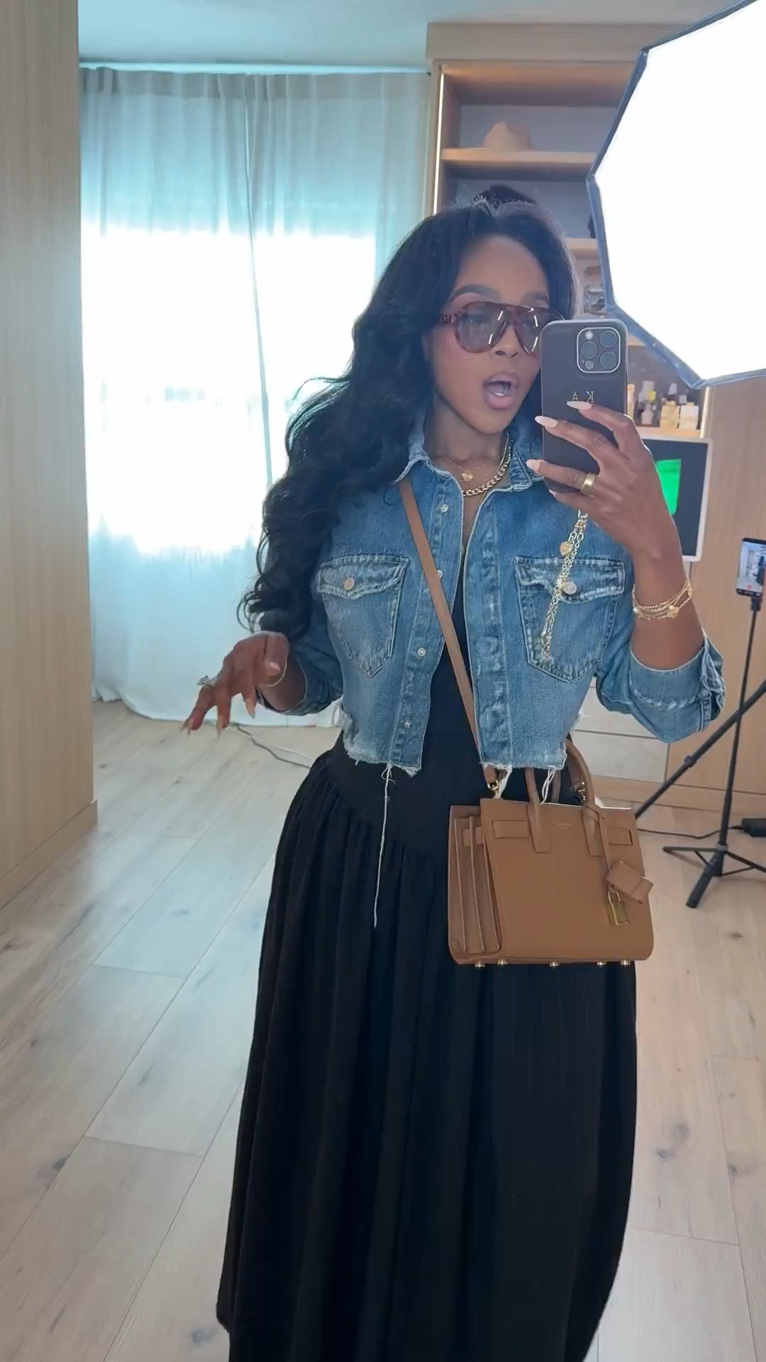 Scroll to shop this effortless everyday look 🤎

A cropped denim jacket over a flowy black dress is the perfect mix of casual and elevated—easy to style multiple ways so your cost per wear drops every time.

Perfect for brunch, errands, travel days, or a casual day out.

📏 Measurements: 5’4”, 140 lbs, 34D bust, 27” waist, 40” hips

Follow me on Instagram and YouTube @kirasfashionfinds 

#LTKootd #LTKPetite #LTKgrwm