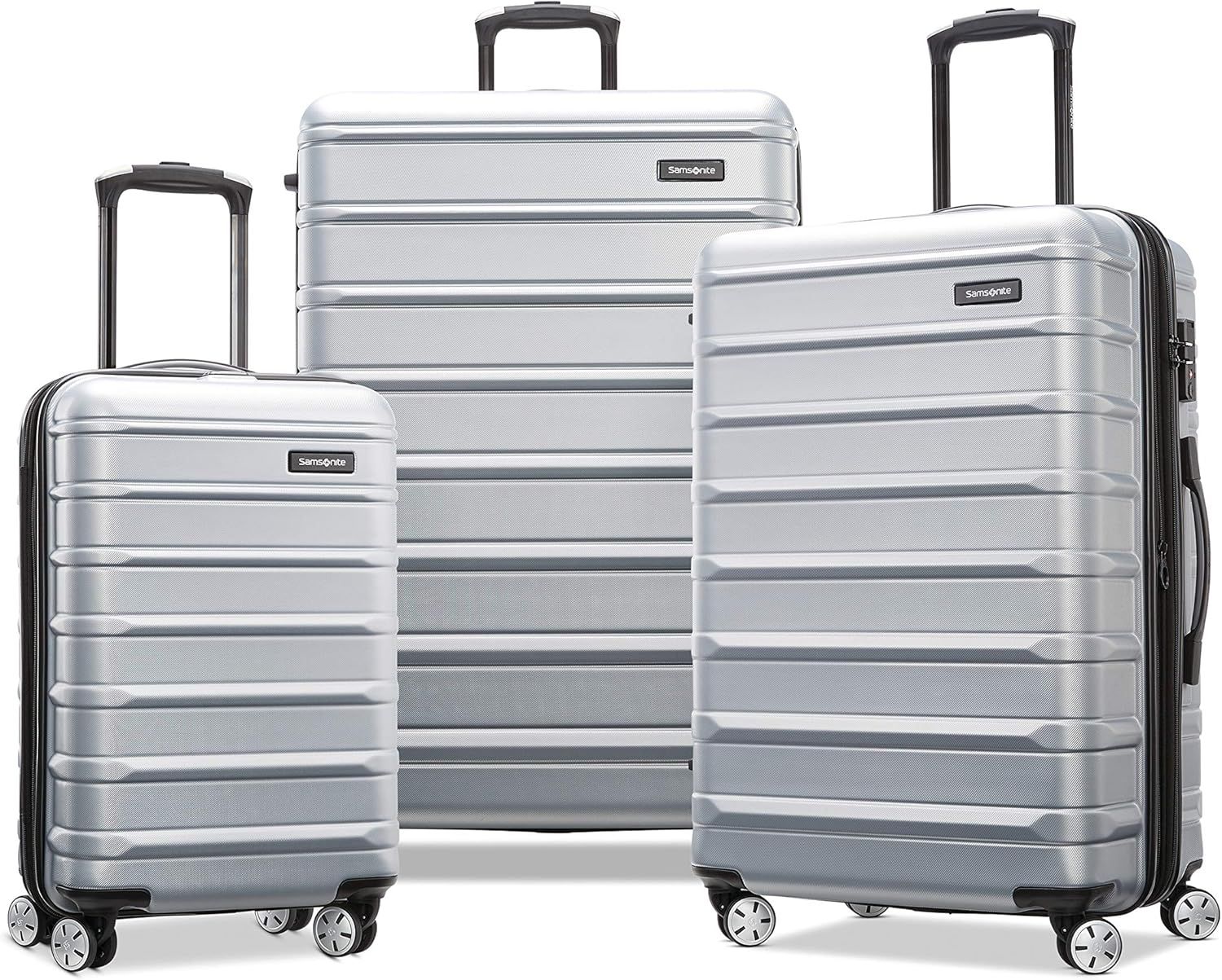 Samsonite Omni 2 Hardside Expandable Luggage with Duel Spinner Wheels, Arctic Silver, 3-Piece Set... | Amazon (US)