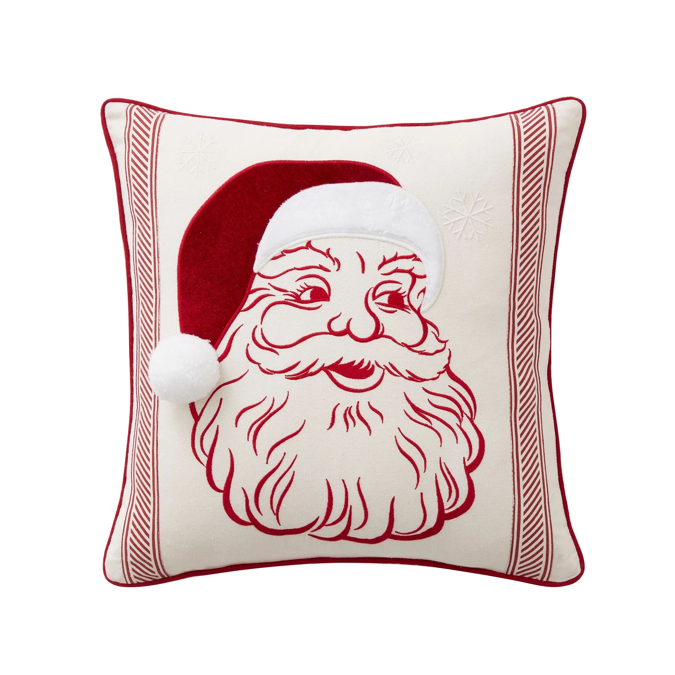 My Texas House Holiday Santa Square Decorative Pillow Cover, 18" x 18", Multi | Walmart (US)