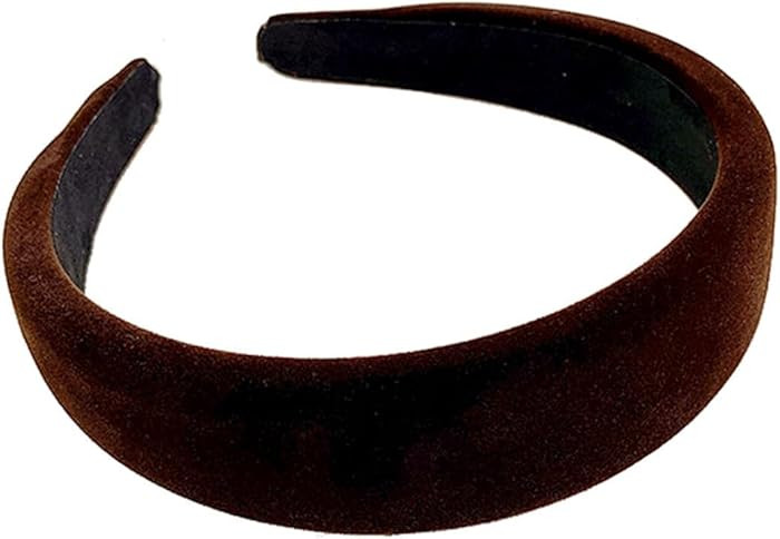 Lvyeer Deep brown Velvet Padded Headbands for Women Fashion Non slip Comfortable Head Bands for W... | Amazon (US)
