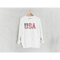 4Th Of July Sweatshirt, USA Shirt, American Flag Tee, Fourth Memorial Day, Patriotic Crewneck Sweatshirt | Etsy (US)