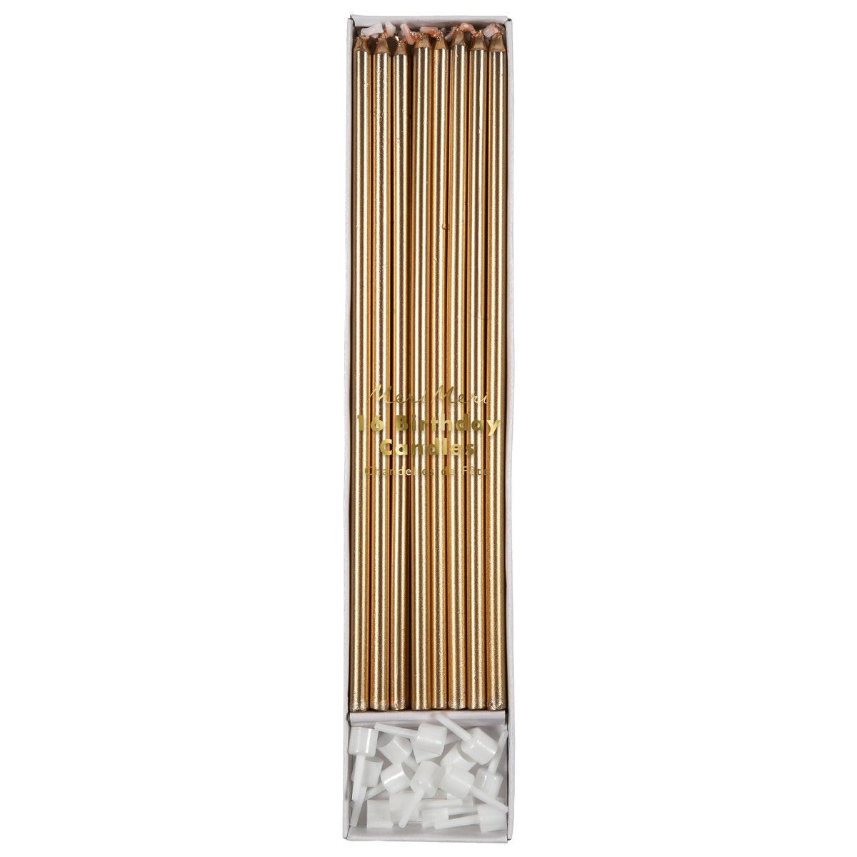 Gold Long Candles (x 16) | Meri Meri