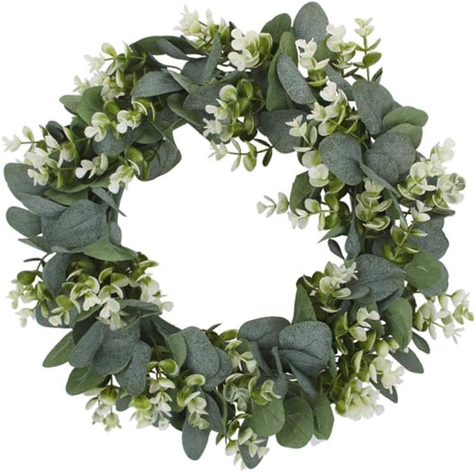 BJH Artificial Wreathl Garland Door Decoration Eucalyptus Money Leaf Grass Ring Pastoral Wedding ... | Amazon (US)