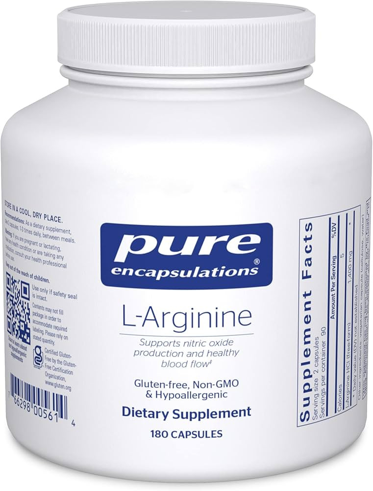 Pure Encapsulations L-Arginine - 1,400 mg - Support Nitric Oxide Production - Heart Health & Bloo... | Amazon (US)