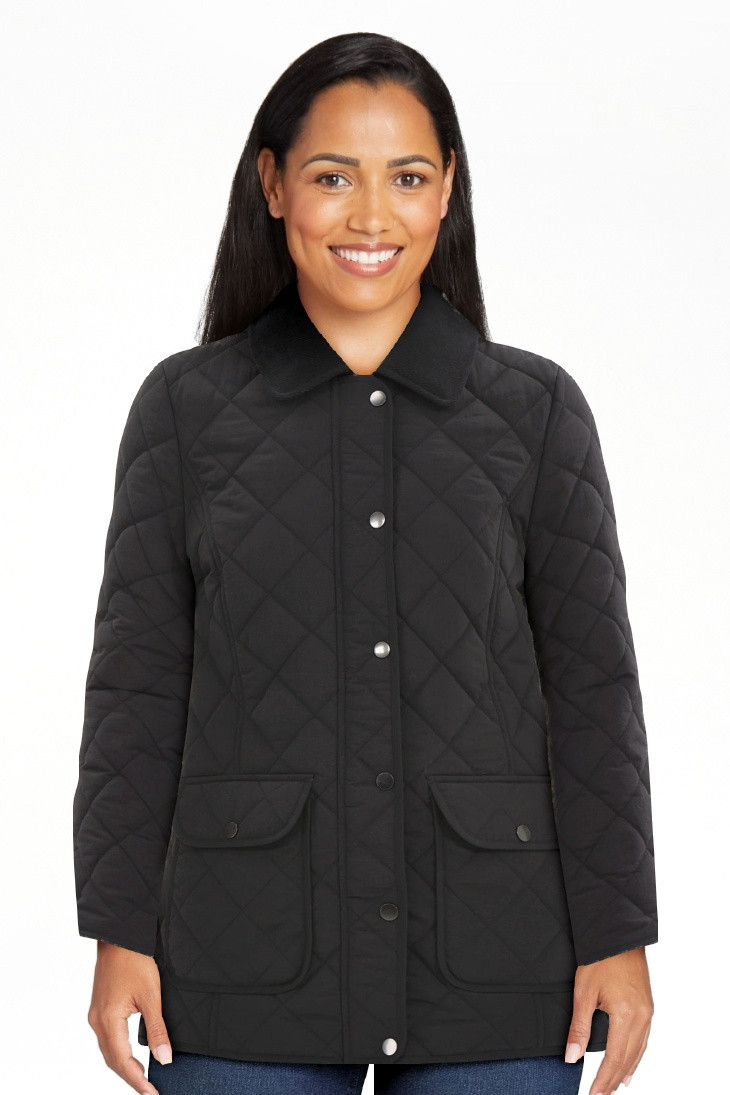 Time and Tru Women's Quilted Barn Coat, Midweight, Sizes XS-3X | Walmart (US)