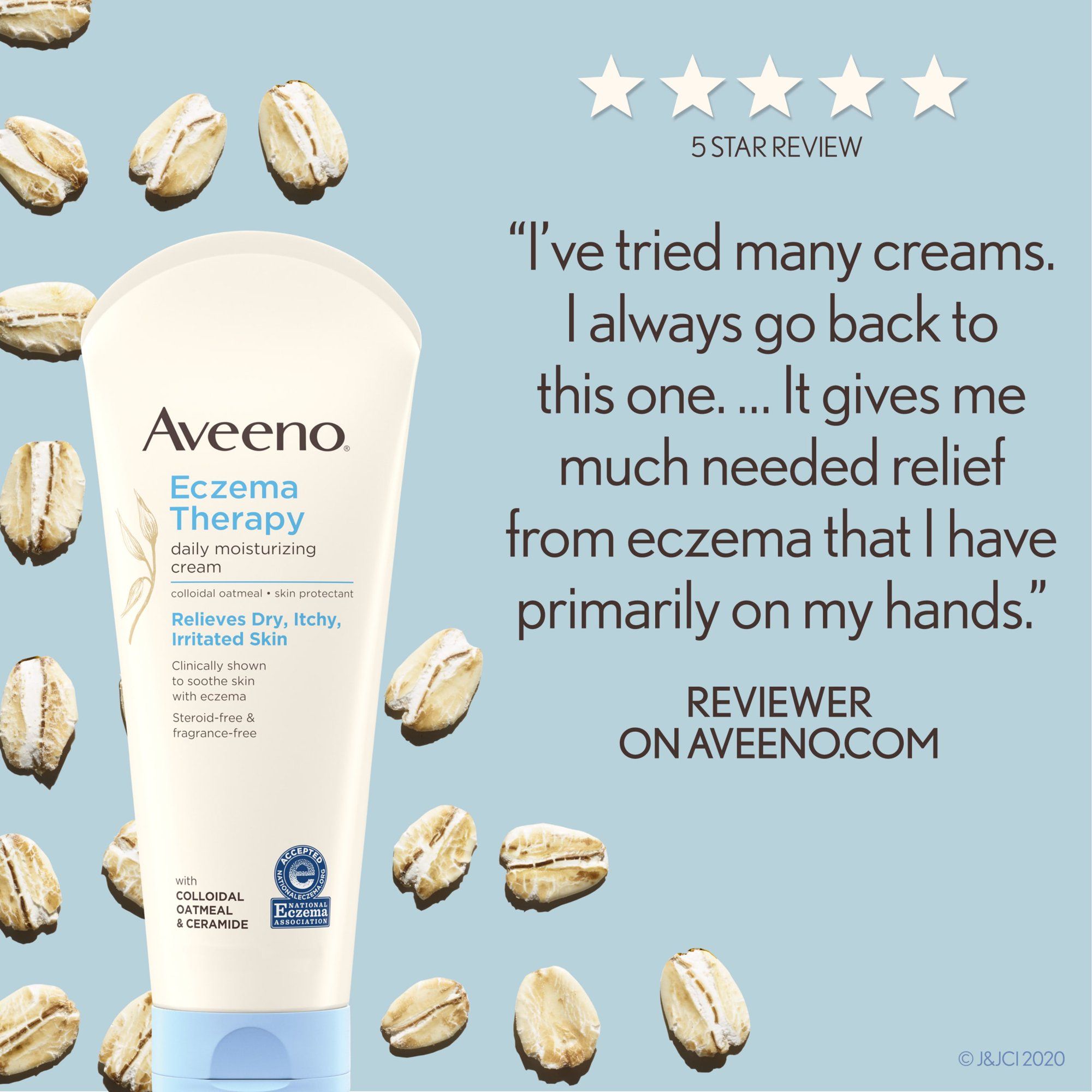 Aveeno Eczema Therapy Daily Moisturizing Cream with Oatmeal, 7.3 oz | Walmart (US)
