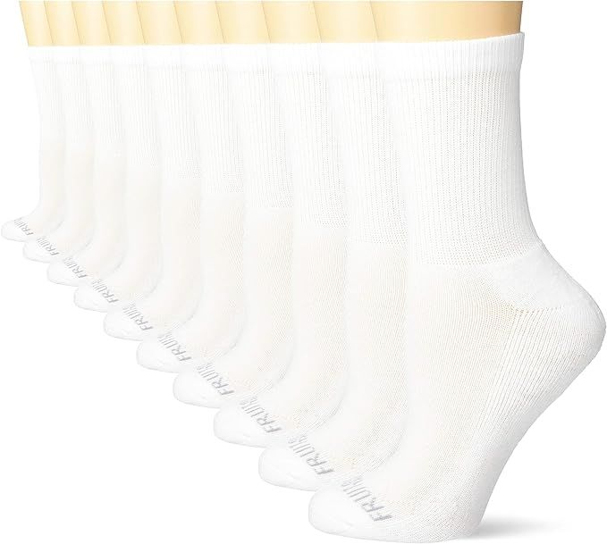 Fruit of the Loom Women's Everyday Soft Cushioned Socks - 10 Pair Packs | Amazon (US)
