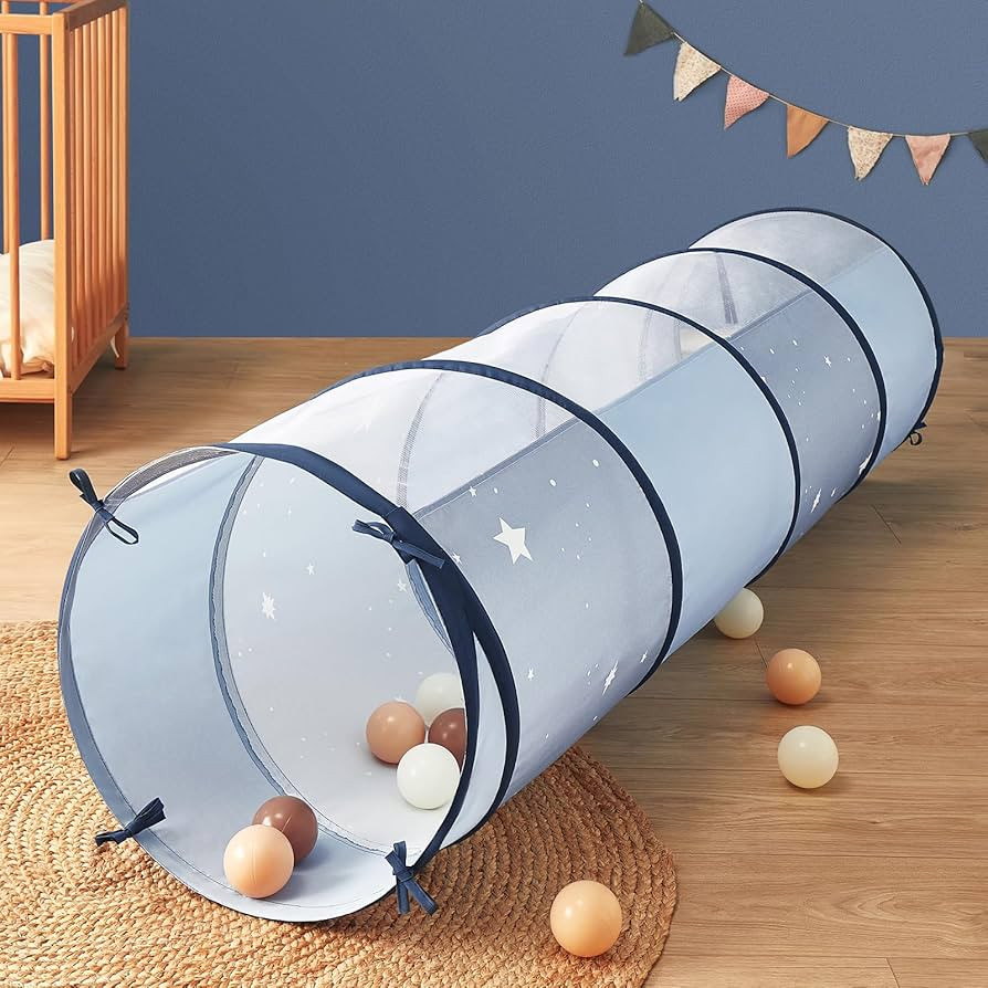 Tiny Land Kids Play Tunnel Tent for Toddlers, 69" x 18" Foldable Crawl Toys for Baby, Indoor & Ou... | Amazon (US)