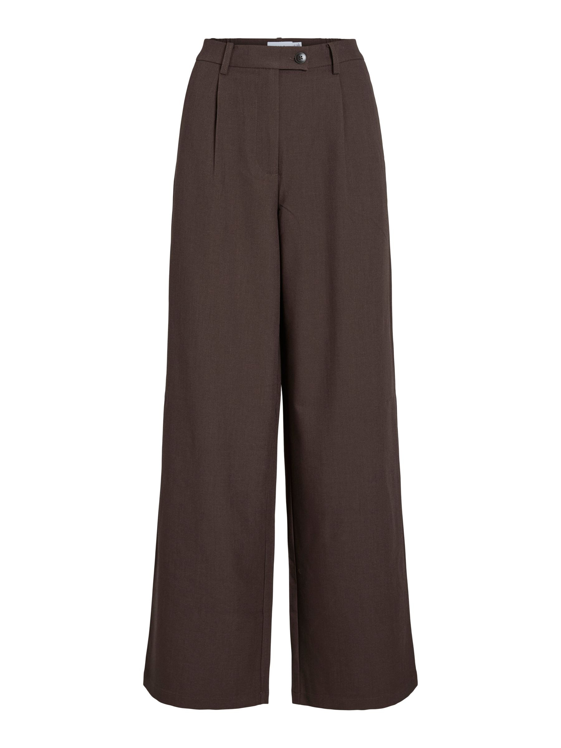 VISIFFE HIGH WAIST WIDE-LEG TROUSERS | Brown | VILA® | Vila.com