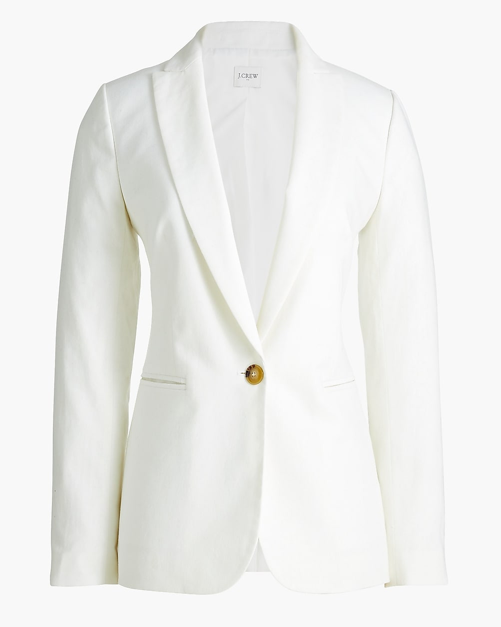 Linen-blend one-button blazer | J.Crew Factory