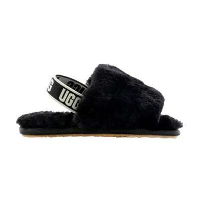 UGG Fluff Yeah Slide Black 1098579T-BLK Toddler | SHEIN