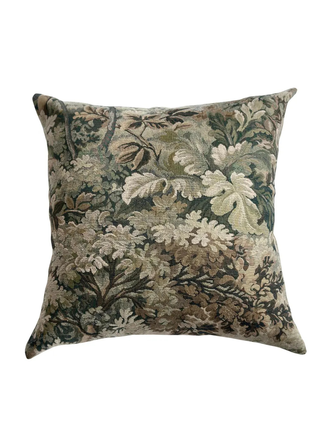 Wilhelmina Pillow Cover: Floral, Tapestry-inspired, Green, Brown, Cream - Etsy | Etsy (US)