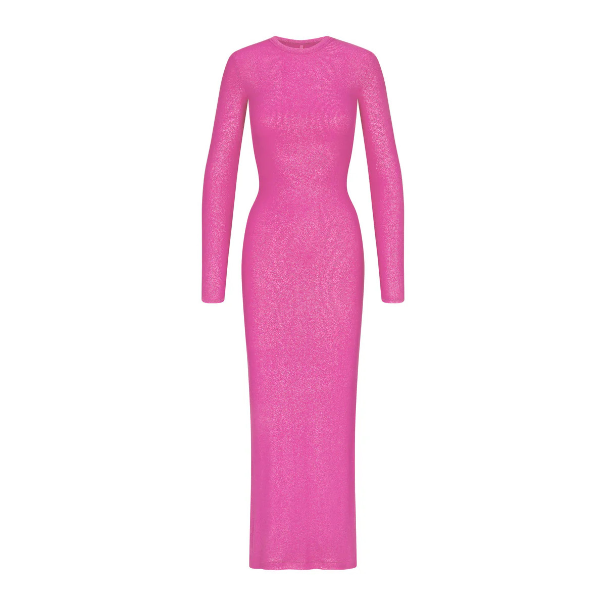 SOFT LOUNGE SHIMMER CREW NECK LONG DRESS | SKIMS (US)