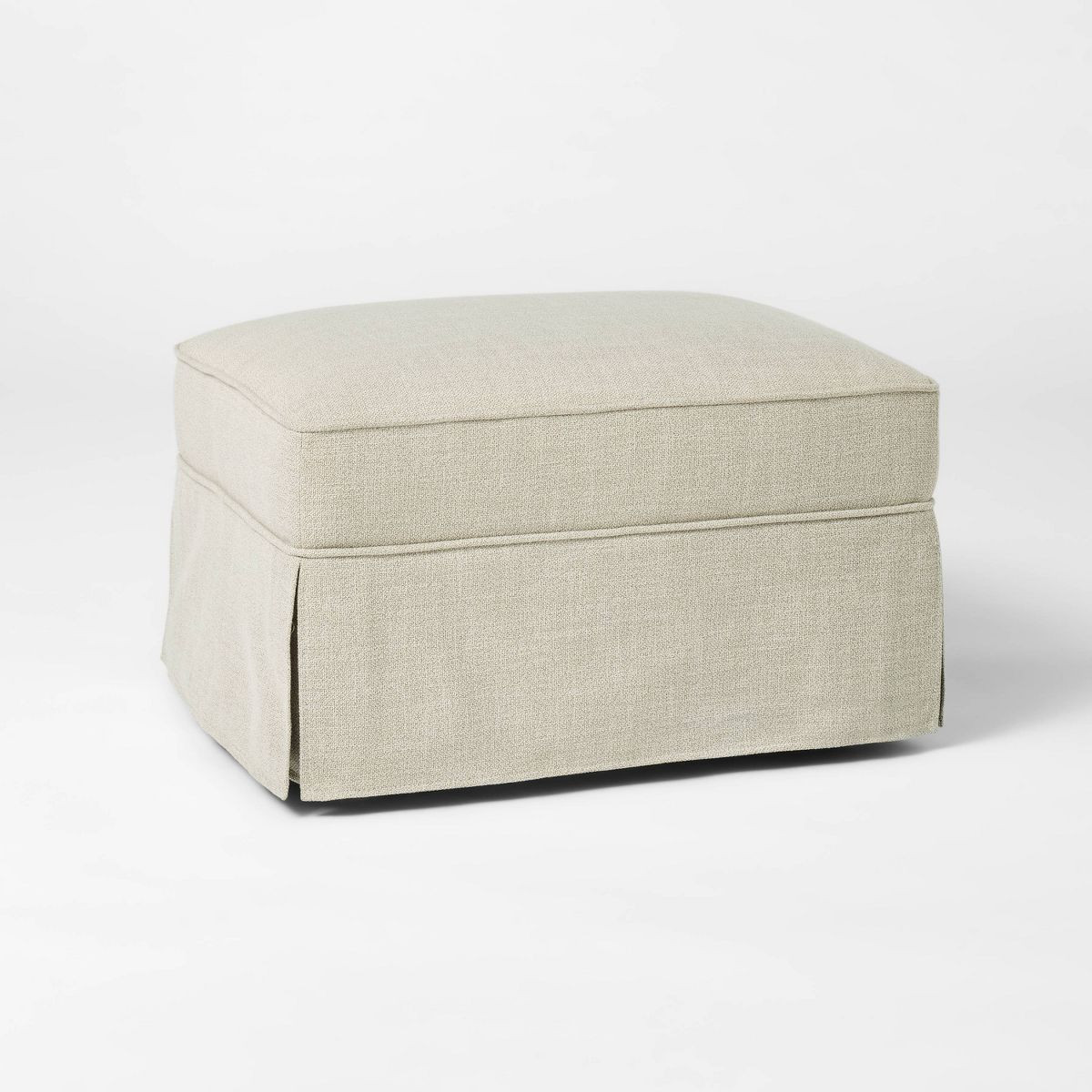 Vivian Park Ottoman Cream - Threshold™ designed with Studio McGee: Plywood Frame, Polyester, No... | Target