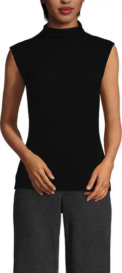 Cap Sleeve Drapey Rib Fitted Funnel Neck Tank | Nordstrom