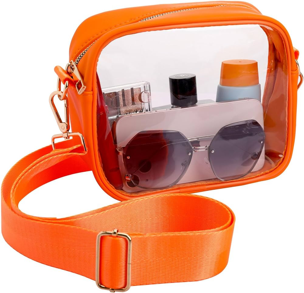 Clear Bag Stadium Approved, Clear Crossbody Purse Bag, Clear Stadium Bags for Women | Amazon (US)