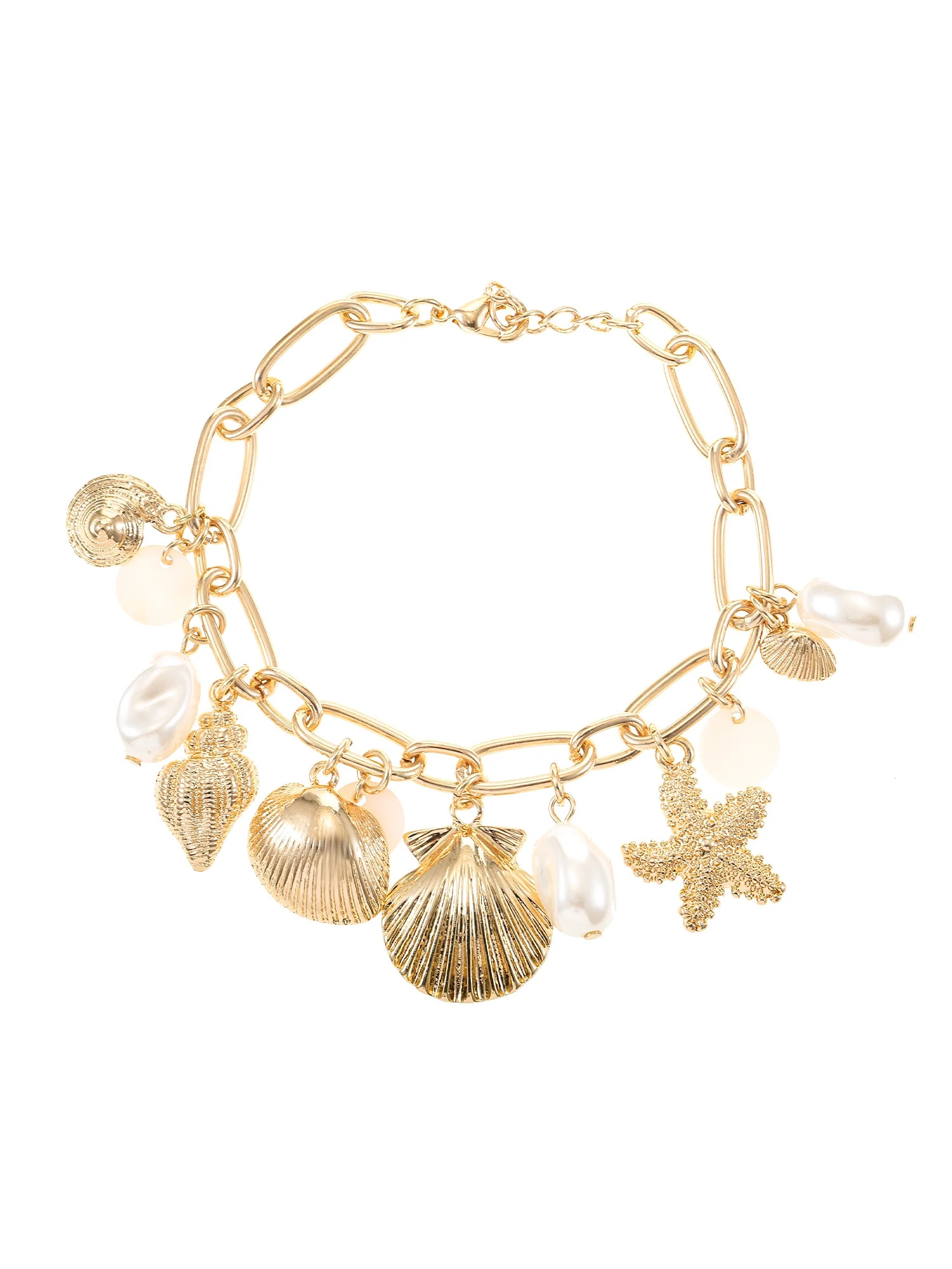 Time and Tru Goldtone Coastal Charm Bracelet, 1 Piece | Walmart (US)