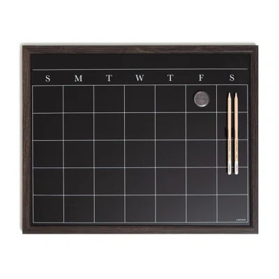 Magnetic Chalk Calendar Board, 20"X16", Rustic Wood Style Frame, Includes Chalk Pencils And Magnet | Wayfair North America