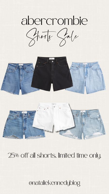 25% off all Abercrombie shorts, limited time only! 
